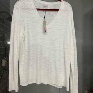 NIC+ZOE White V-Neck Sweater